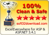 ExcelEverywhere for ASP & ASP.NET 3.4.1 Clean & Safe award
